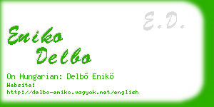eniko delbo business card